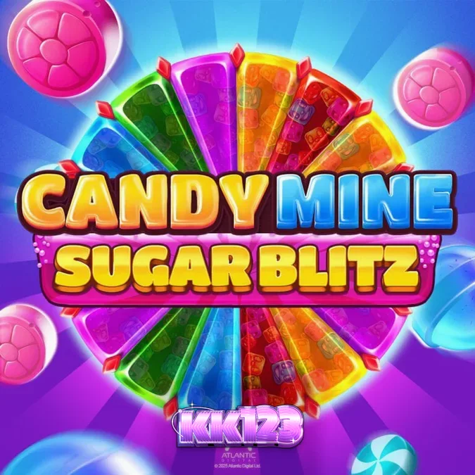 Interface colorida e vibrante do slot Candy Mine Sugar Blitz com símbolos de doces.